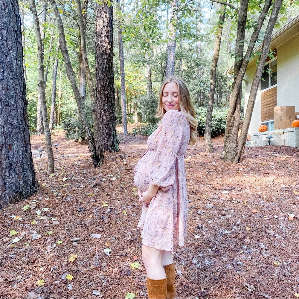 Floral maternity dress